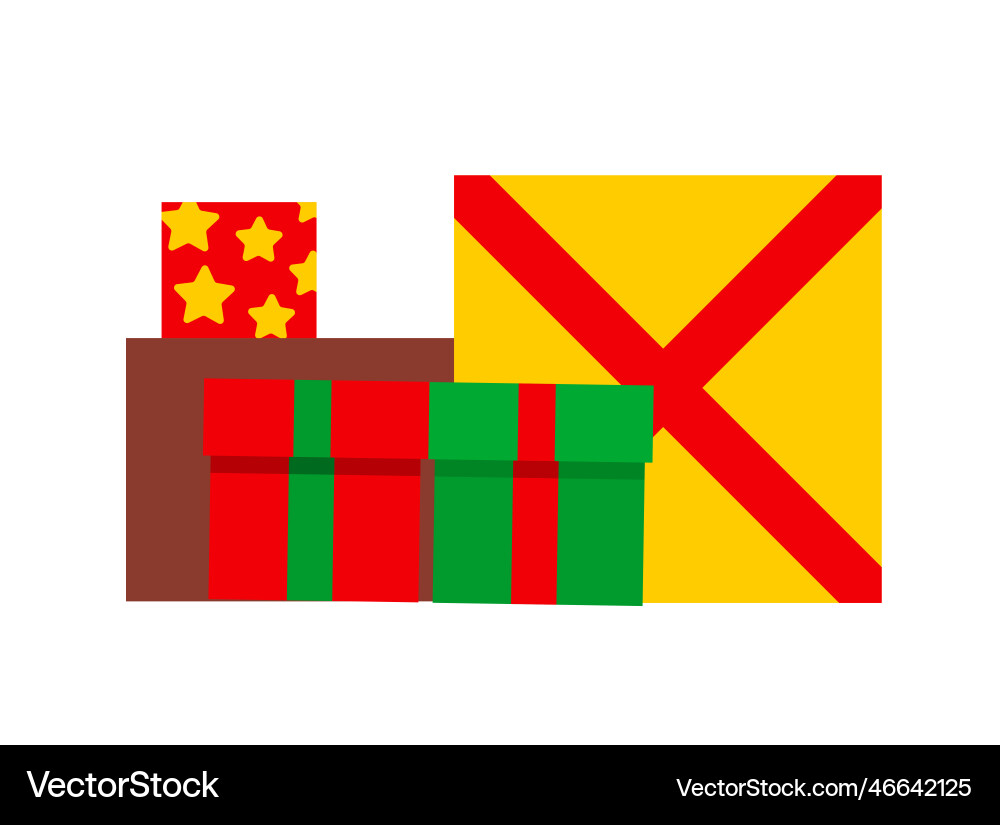 Colorful gift boxes Royalty Free Vector Image - VectorStock