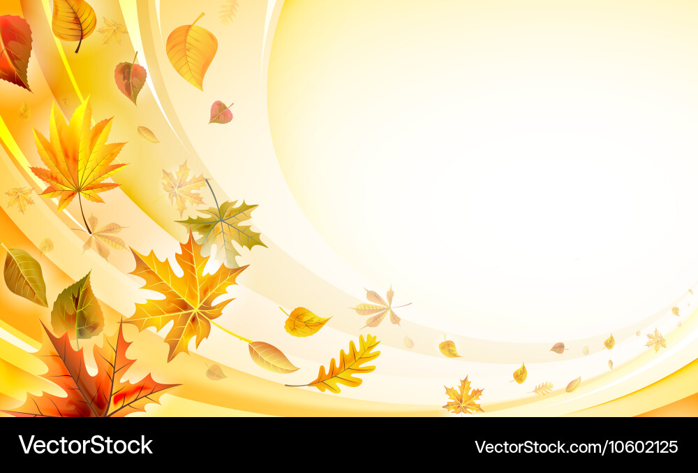 Falling leaves Royalty Free Vector Image - VectorStock