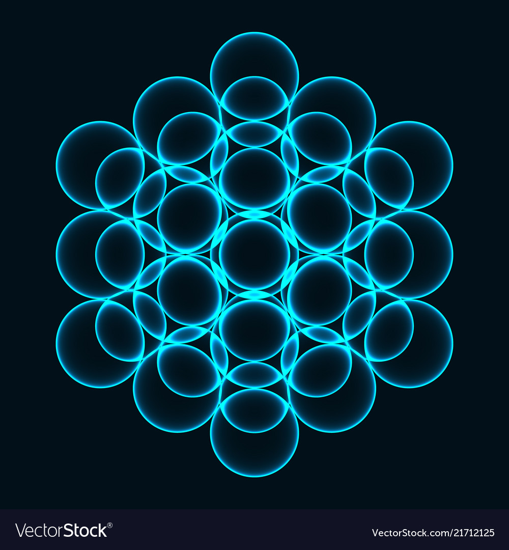 Flower of life sacred geometry symbol of harmony Vector Image