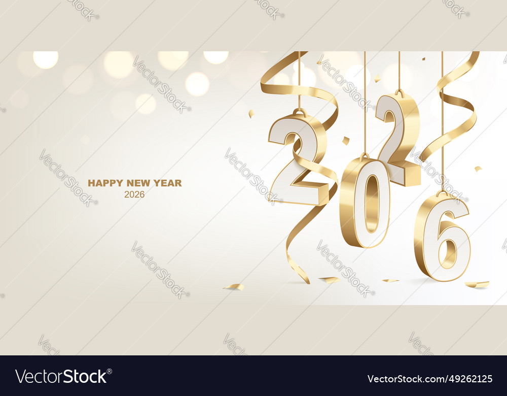 Happy new year 2026 Royalty Free Vector Image VectorStock