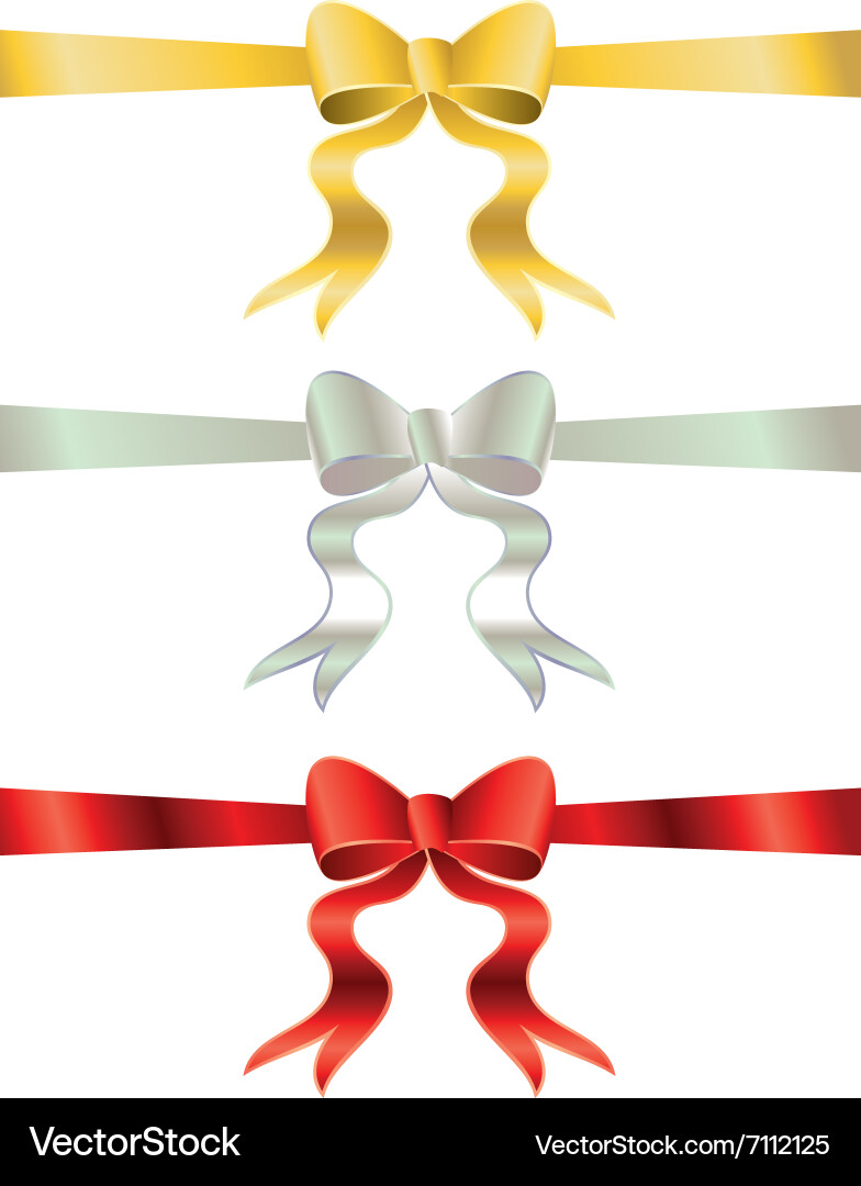 Holiday Bows Set3 Royalty Free Vector Image - VectorStock