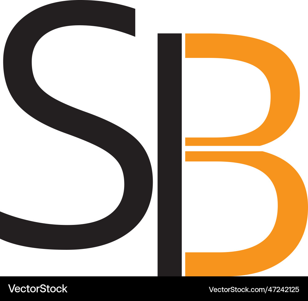 Letter sb logo Royalty Free Vector Image - VectorStock