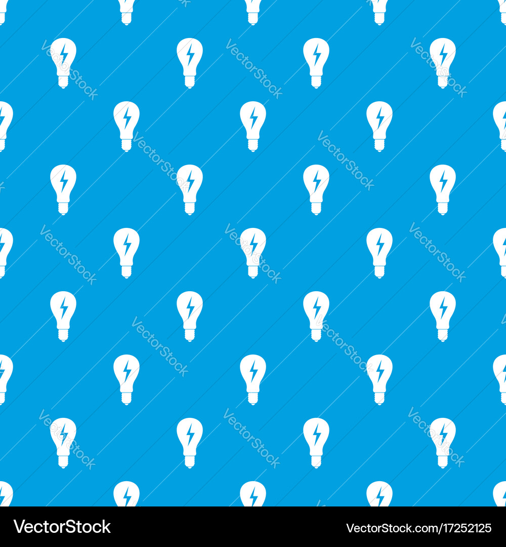 Light bulb with lightning inside pattern seamless Vector Image
