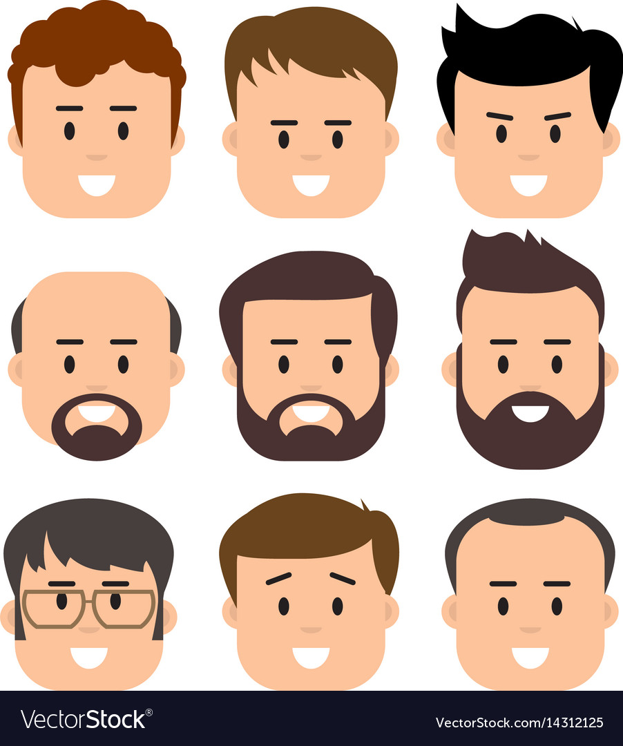 Man face close up Royalty Free Vector Image - VectorStock