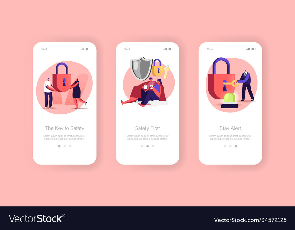 Security And Safety Mobile App Page Onboard Screen