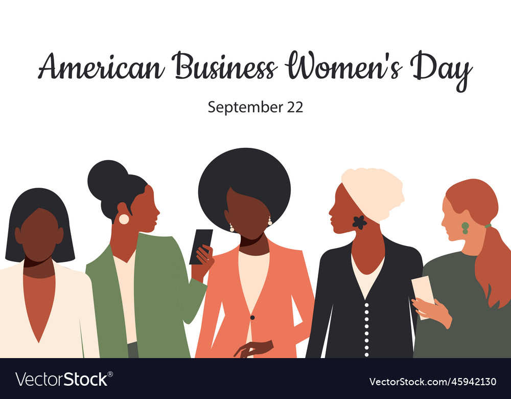 American business womens day september 22nd Vector Image
