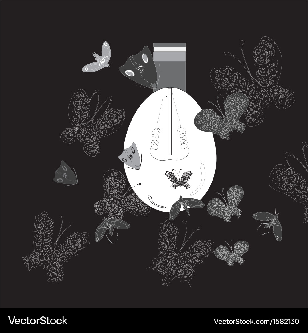 Butterfly night Royalty Free Vector Image - VectorStock