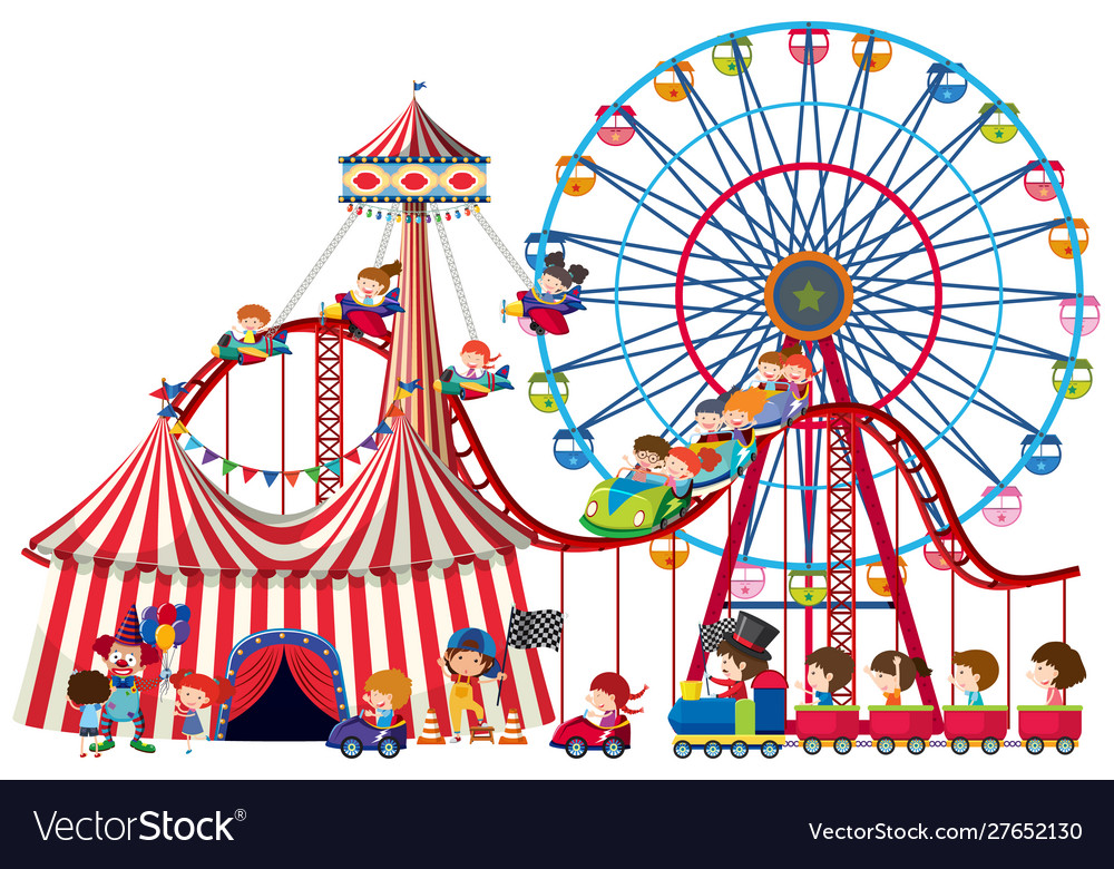 Children Playing At Circus Royalty Free Vector Image