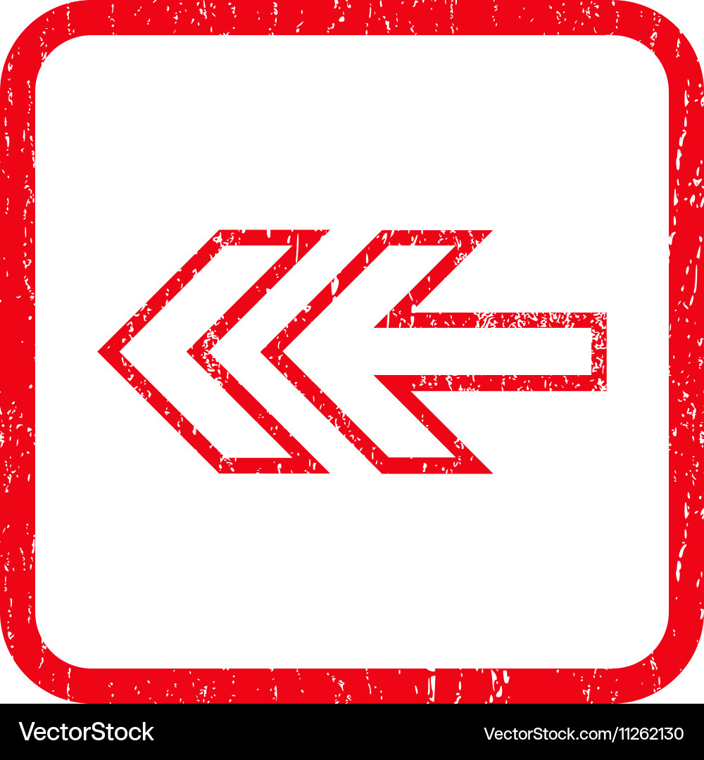 Direction left icon rubber stamp Royalty Free Vector Image