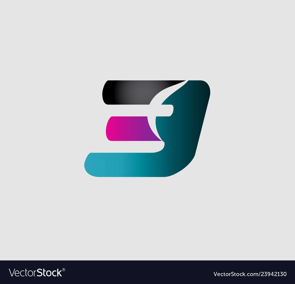 number three logologo 3 template vector image on vectorstock number three template