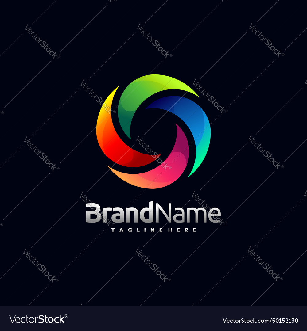 Shutter speed cam logo design Royalty Free Vector Image