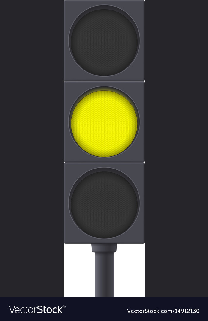 yellow traffic light vector