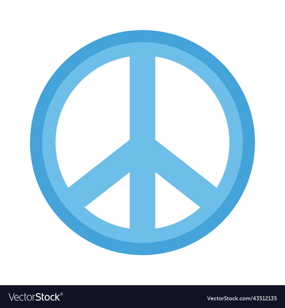 Blue Peace Symbol Royalty Free Vector Image - Vectorstock