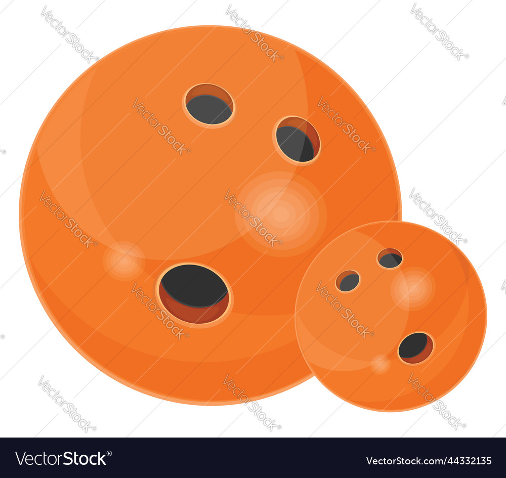 Orange bowling balls on a white background Vector Image
