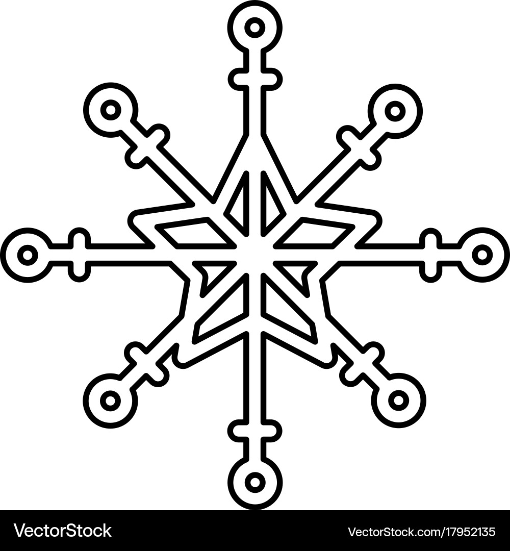 Snowflake winter isolated icon Royalty Free Vector Image
