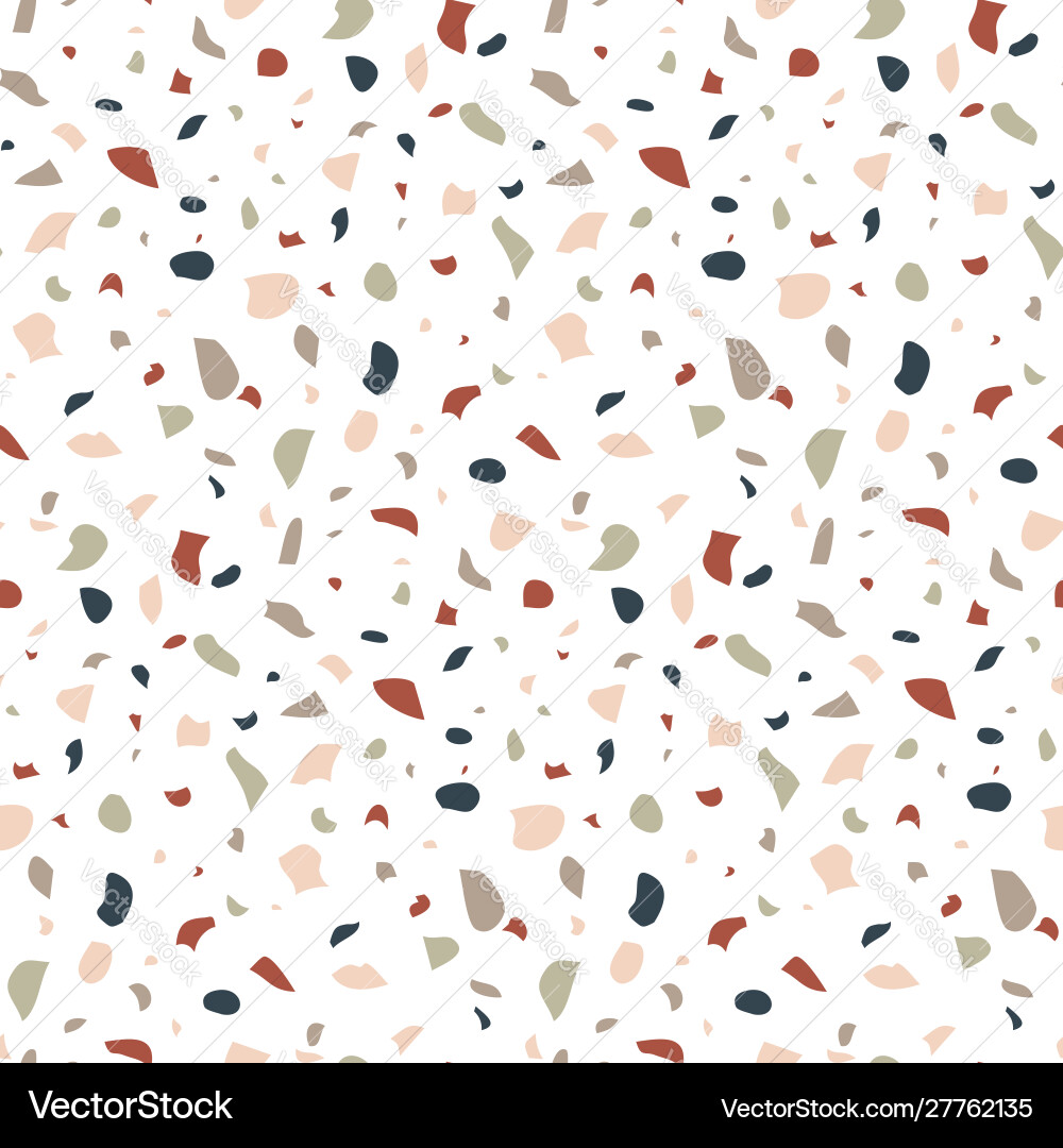 Terrazzo seamless pattern marble background Vector Image