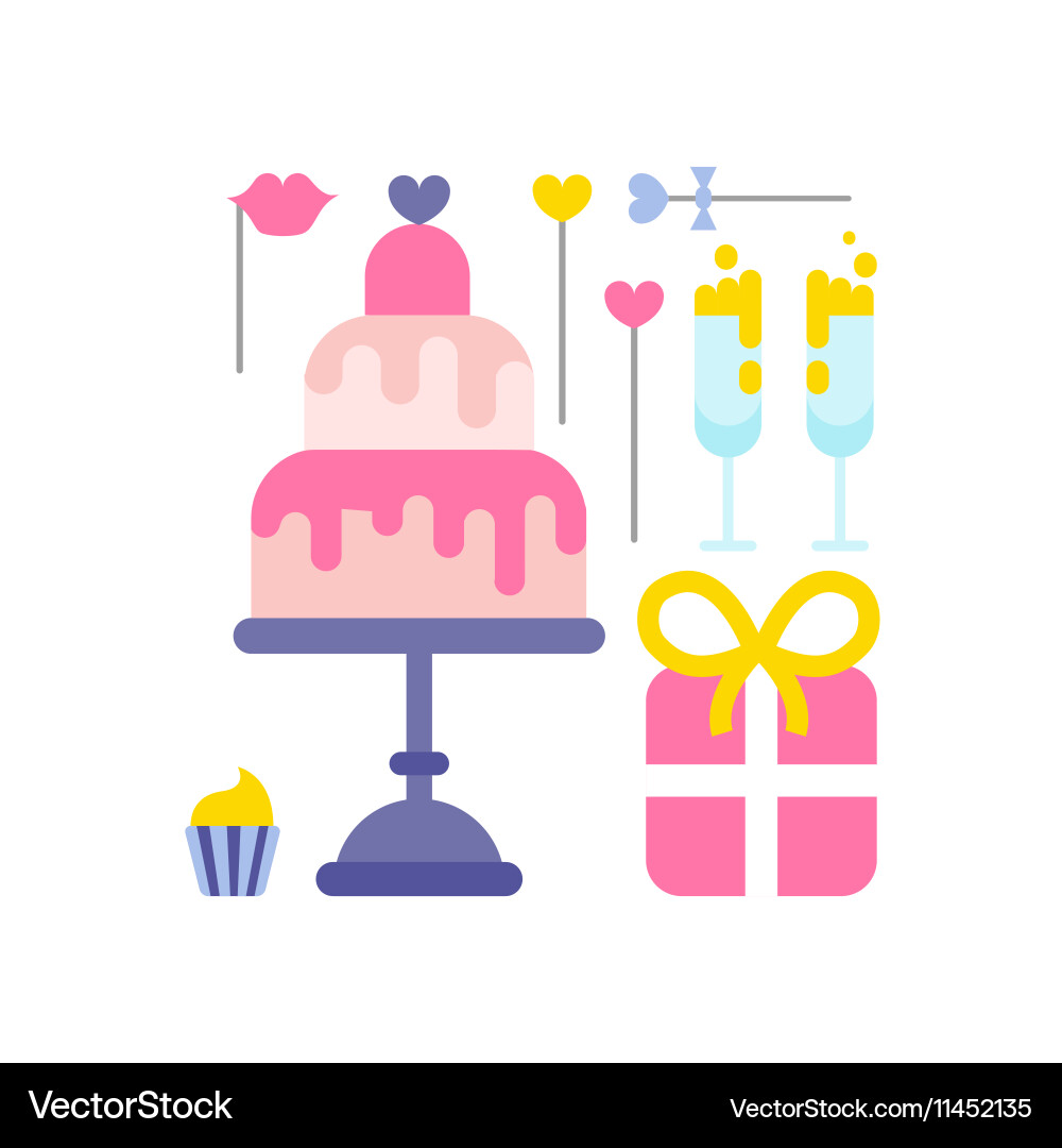 Wedding icon set Royalty Free Vector Image - VectorStock