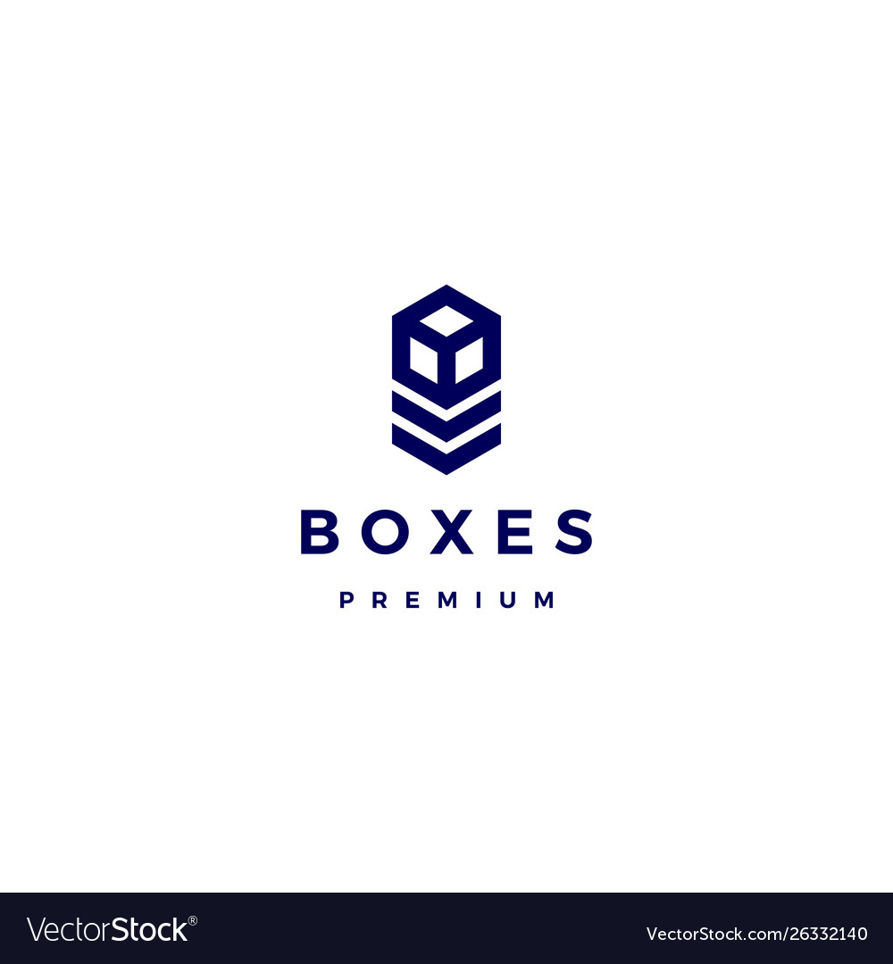 Box cube logo icon Royalty Free Vector Image - VectorStock