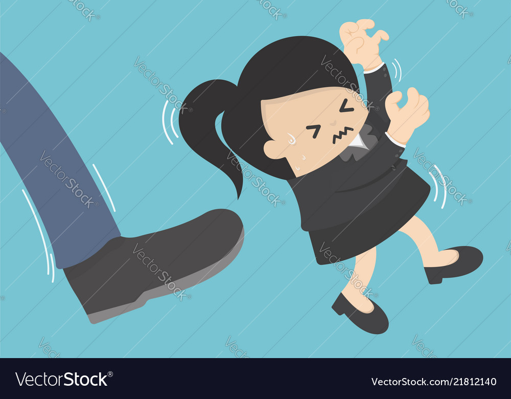 Businesswoman Being Kicked Out Door Dismissed Her Job Boss Kick Stock  Vector by ©ChompoonuthVajarodaya 499424840