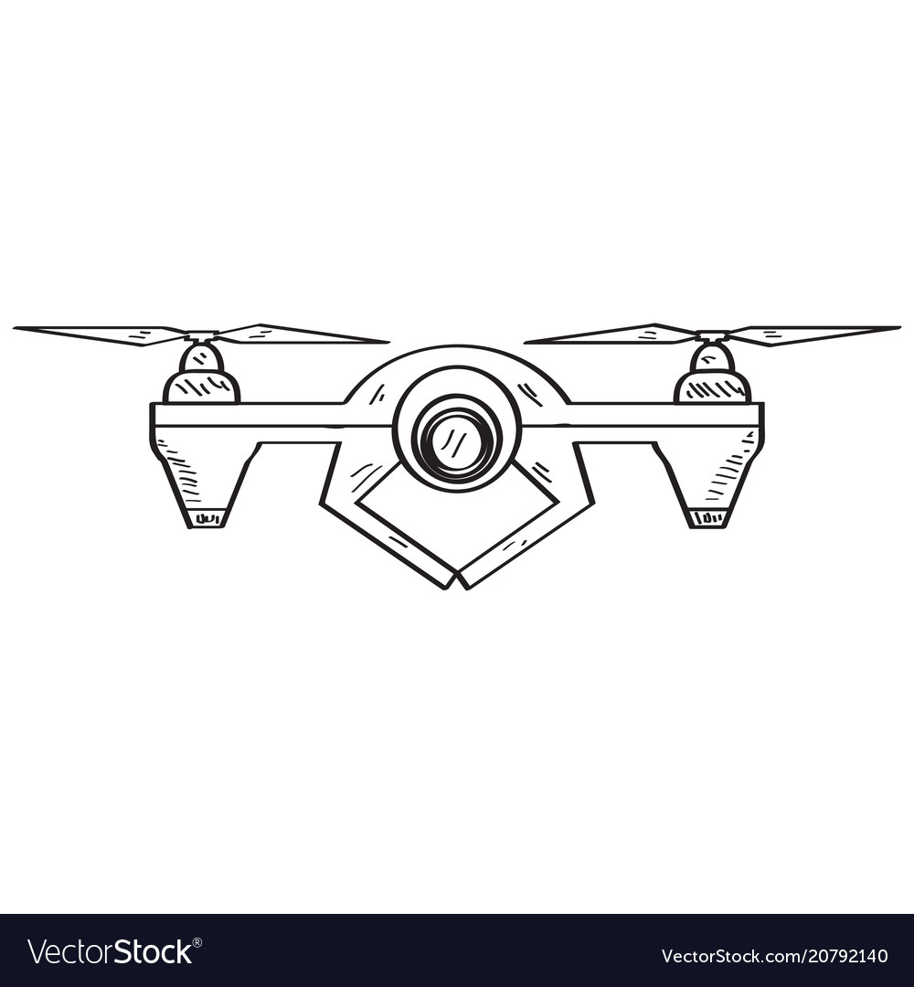 Drone toy sketch Royalty Free Vector Image - VectorStock