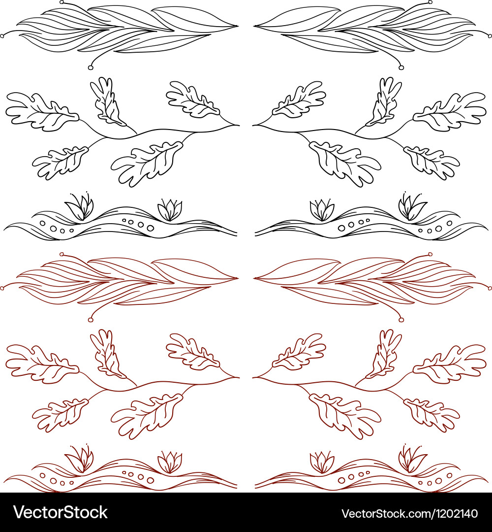 Hand-drawn elements and monograms Royalty Free Vector Image