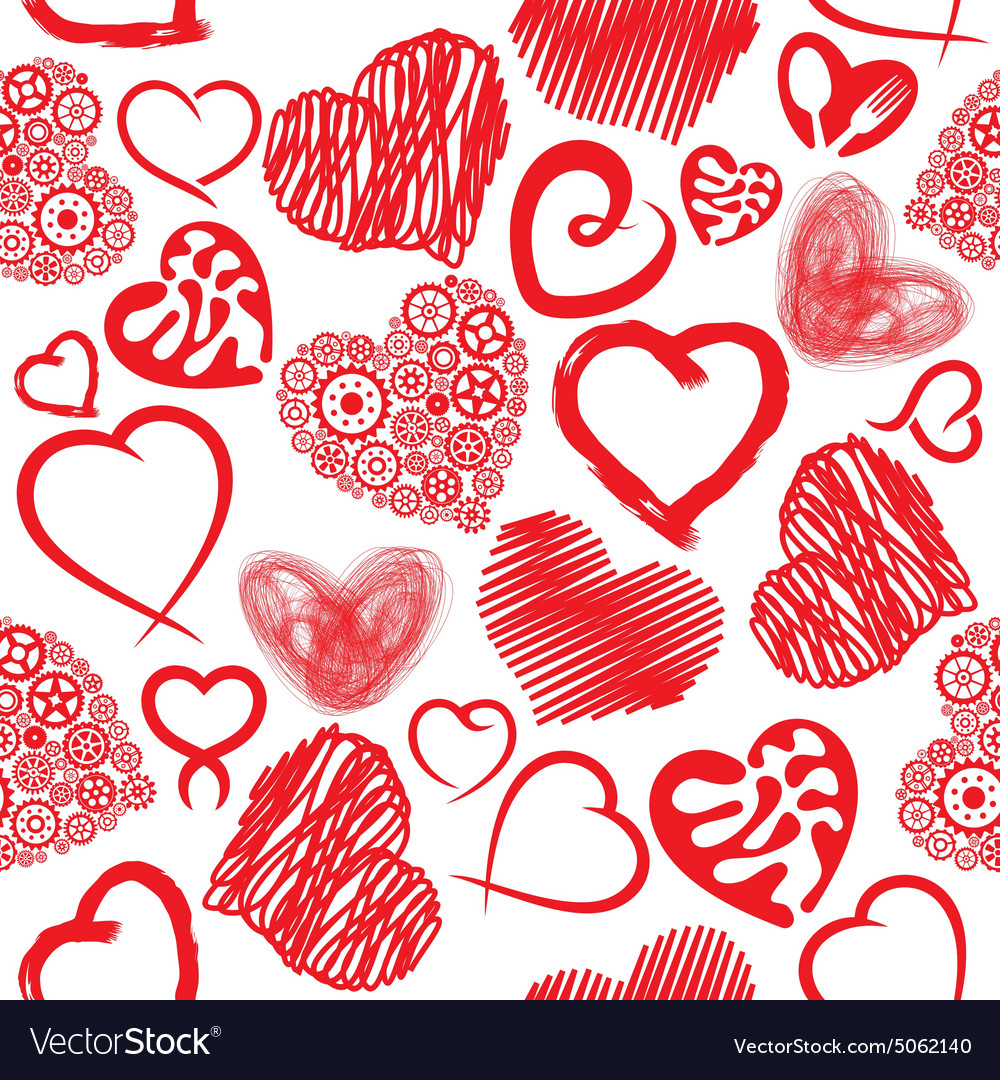 Heart pattern Royalty Free Vector Image - VectorStock