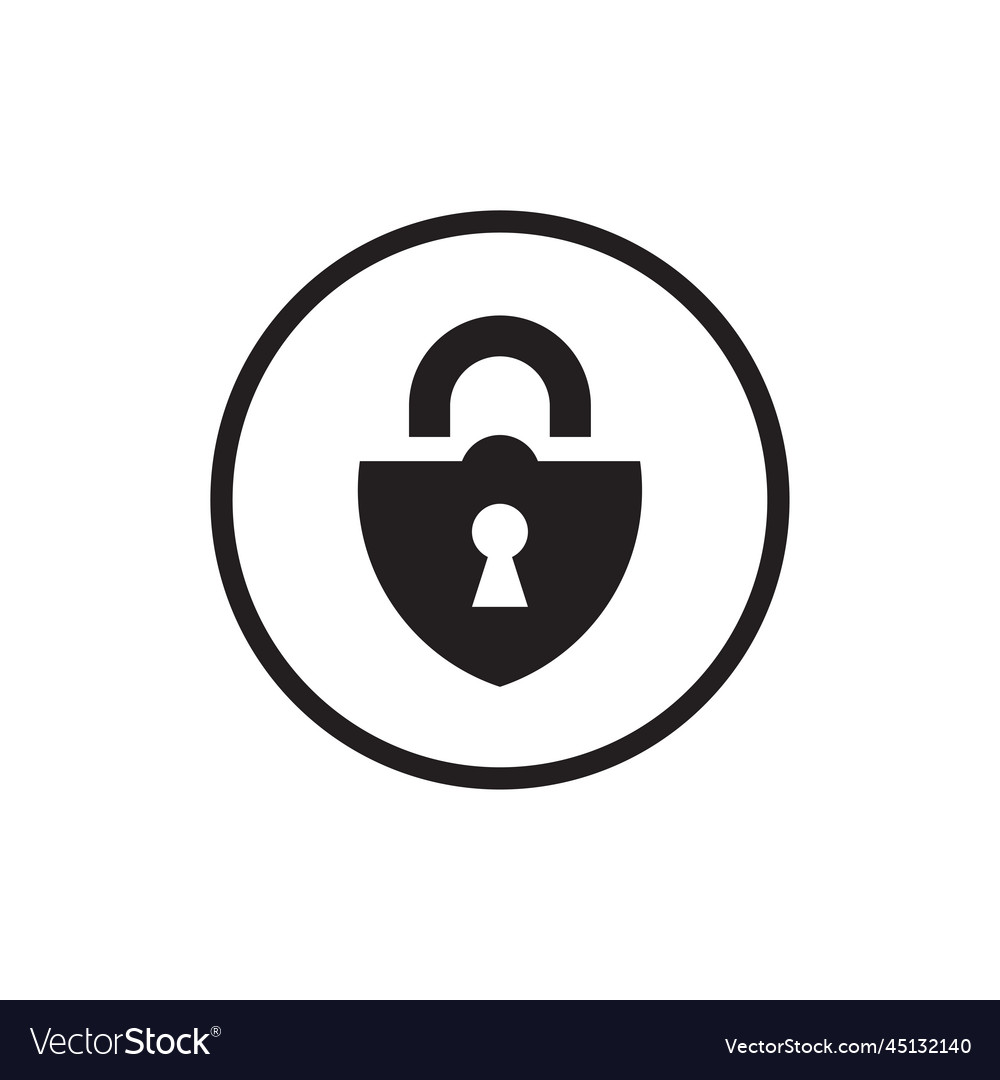 Lock padlock logo icon Royalty Free Vector Image