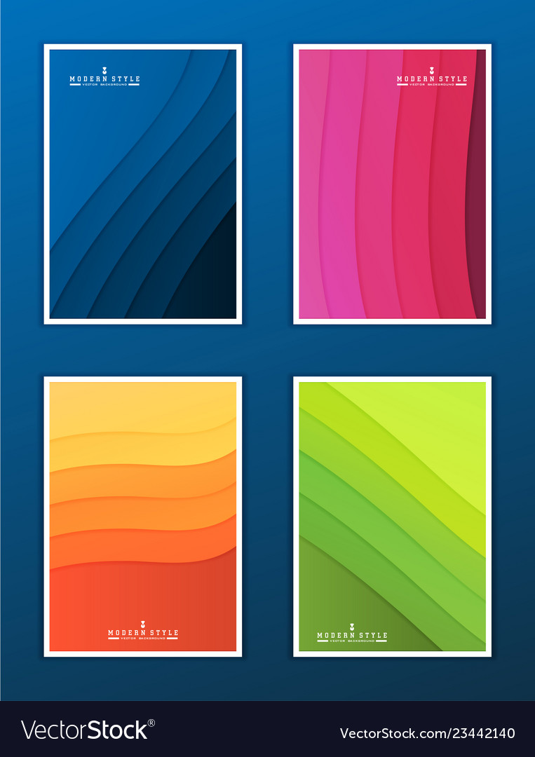 Minimal template in paper cut style design Vector Image