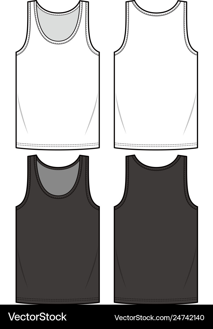 sleeveless t shirt outline