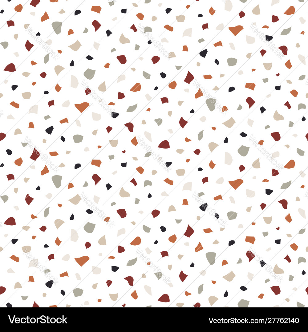 Terrazzo seamless pattern marble background Vector Image