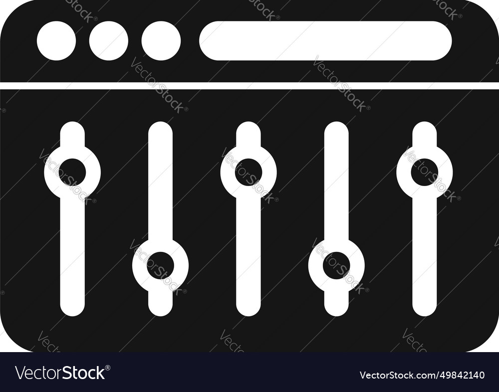 World attach filter search icon simple Royalty Free Vector