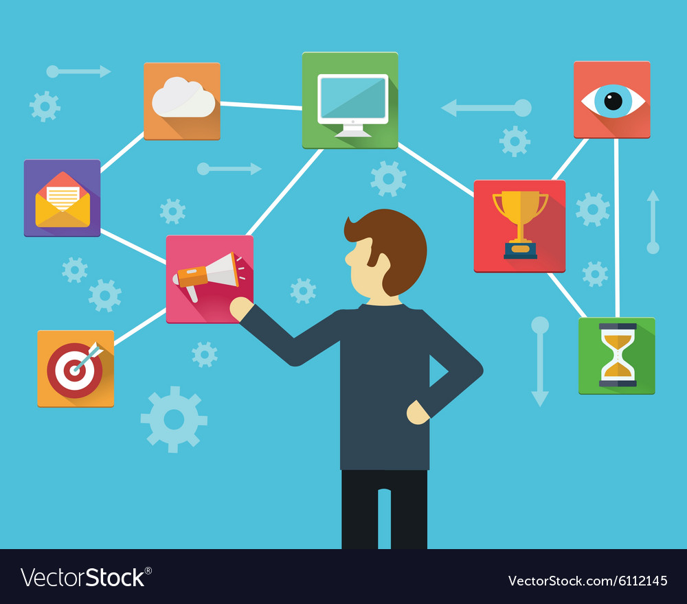 Customer relationship management Royalty Free Vector Image