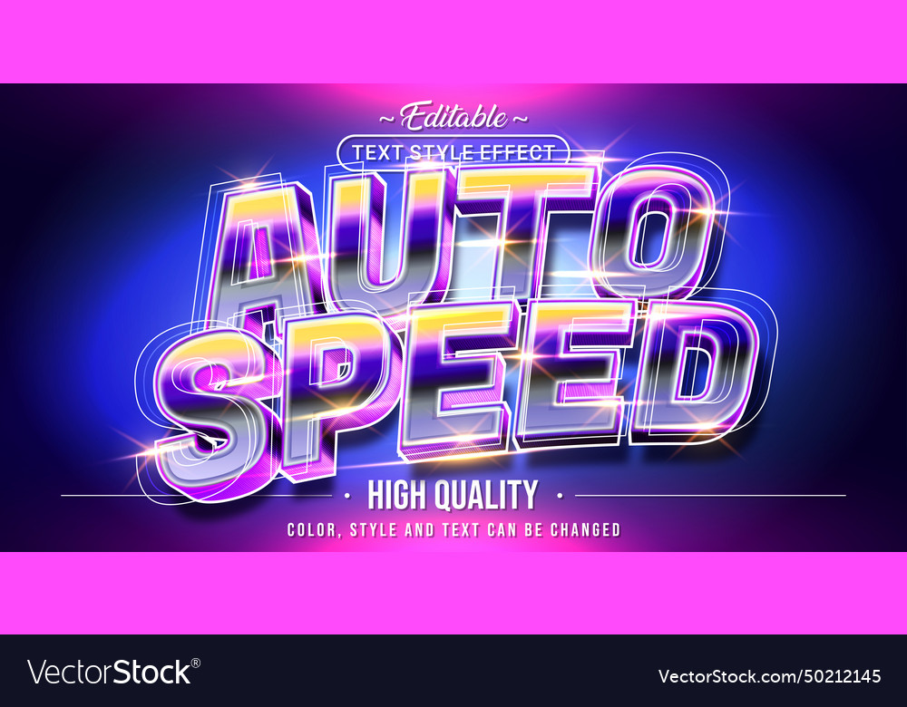 Editable text style effect - auto speed