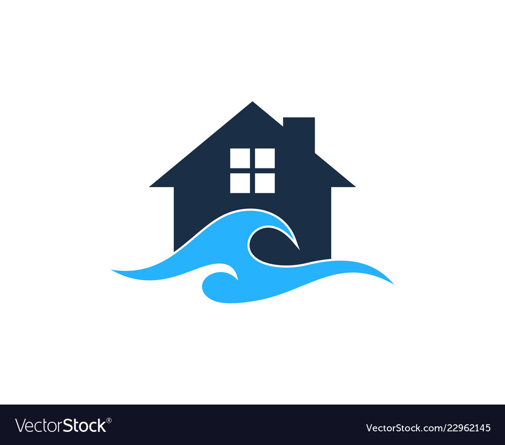 Home wave logo icon design Royalty Free Vector Image