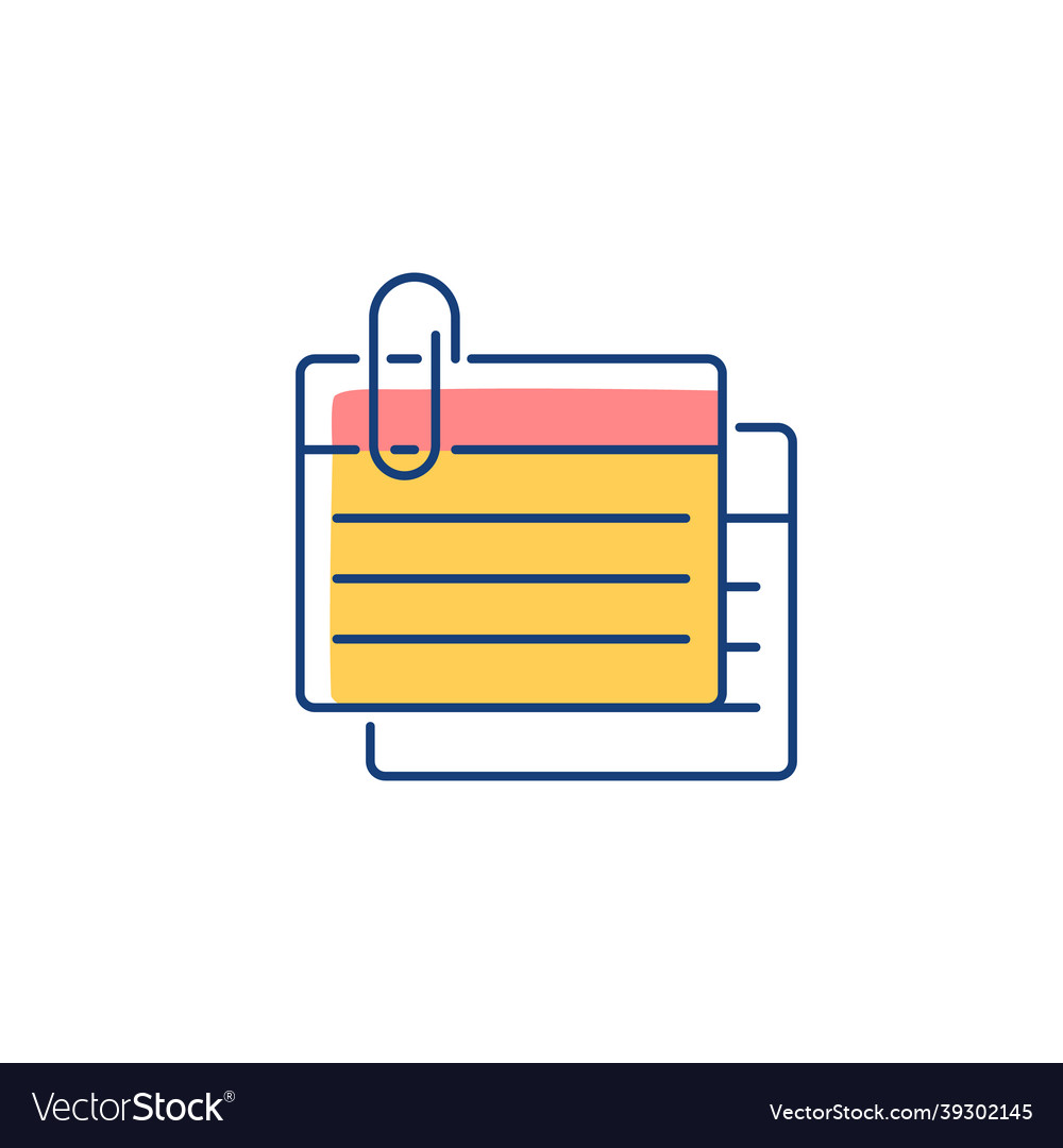 Index card rgb color icon Royalty Free Vector Image