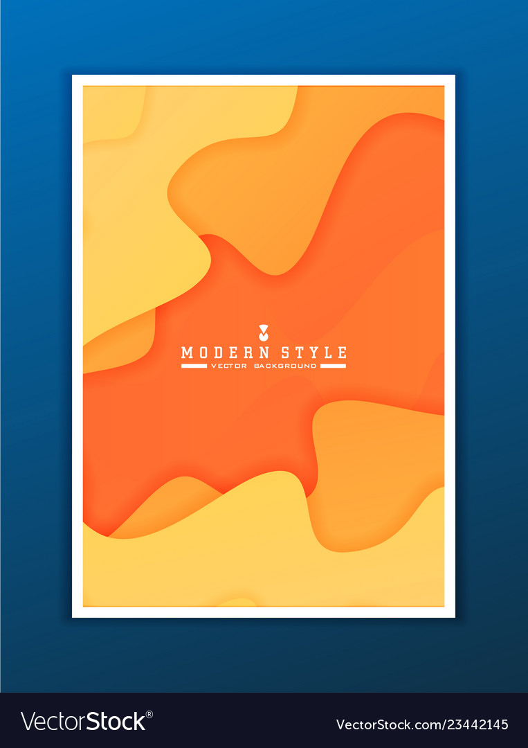 Minimal template in paper cut style design Vector Image