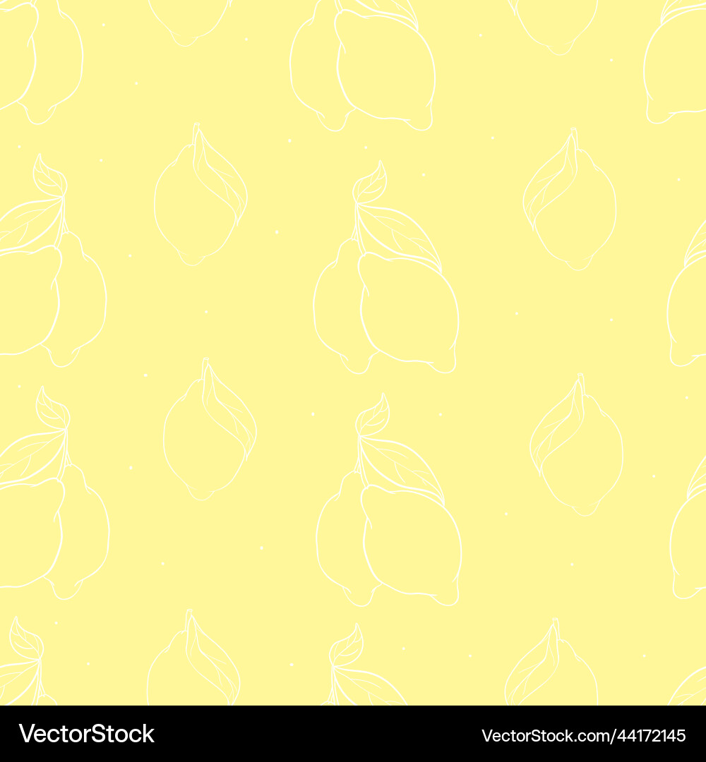 Watercolor seamless pattern with lemons Royalty Free Vector