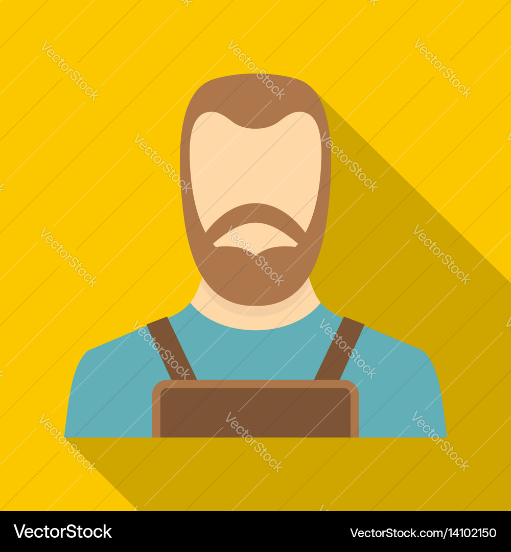 Blacksmith icon flat style Royalty Free Vector Image