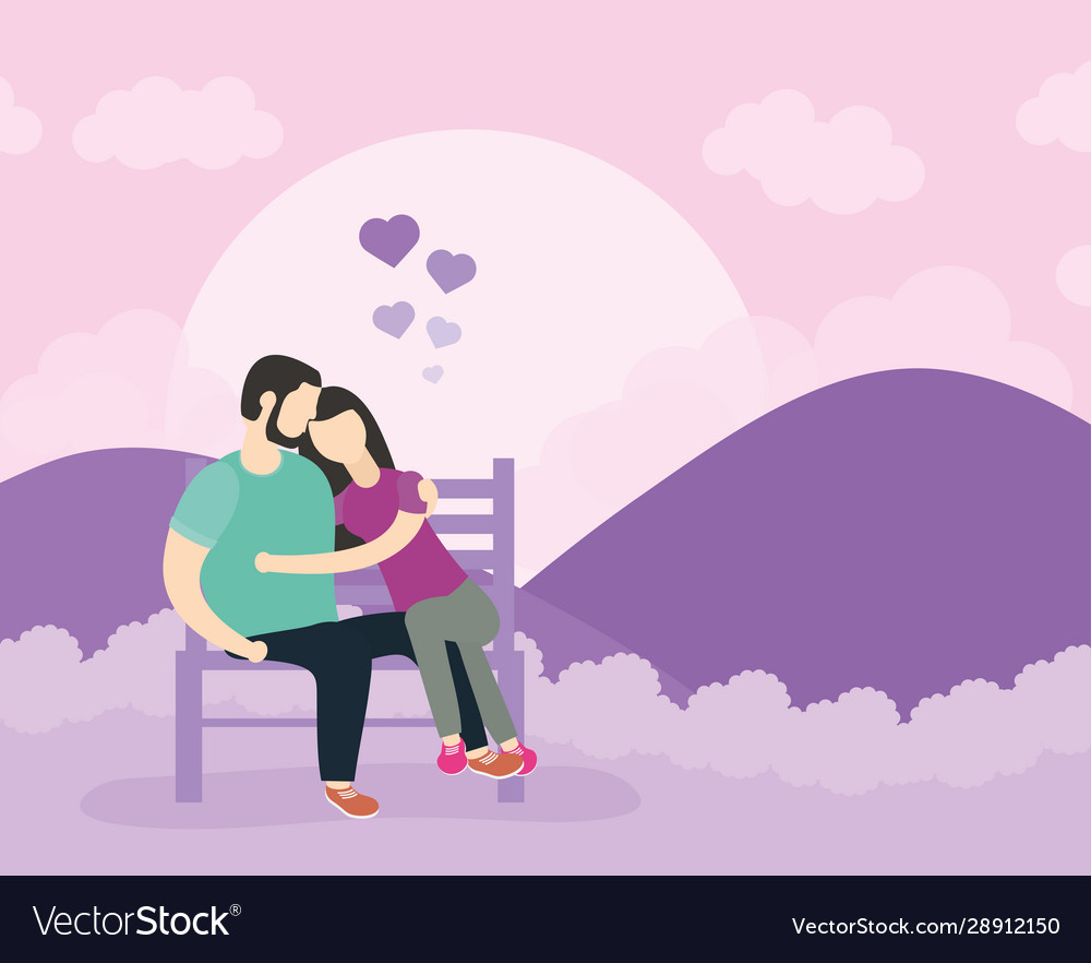 Happy valentines day with lovers couple Royalty Free Vector