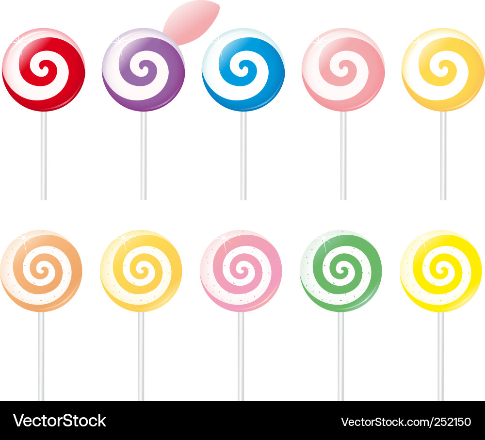 Lollipops Royalty Free Vector Image - VectorStock