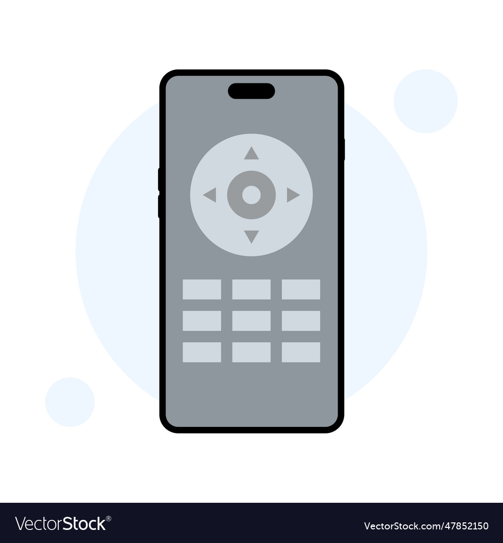 Remote control phone app design business tv Vector Image