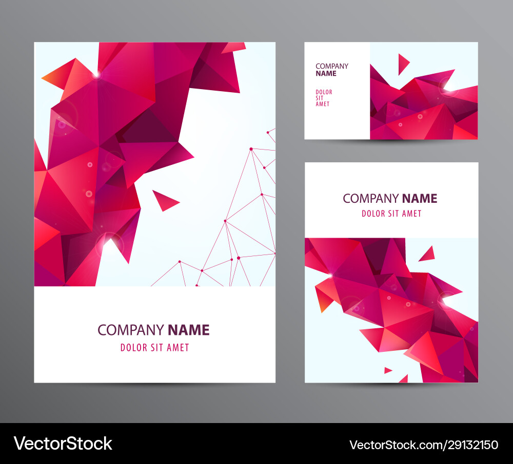 Set brochure business card cover Royalty Free Vector Image