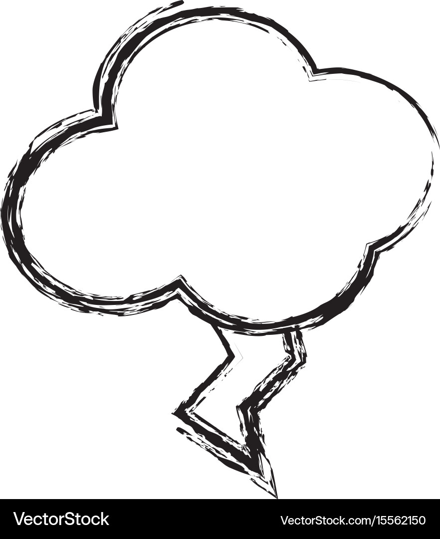 Thunder and cloud icon Royalty Free Vector Image