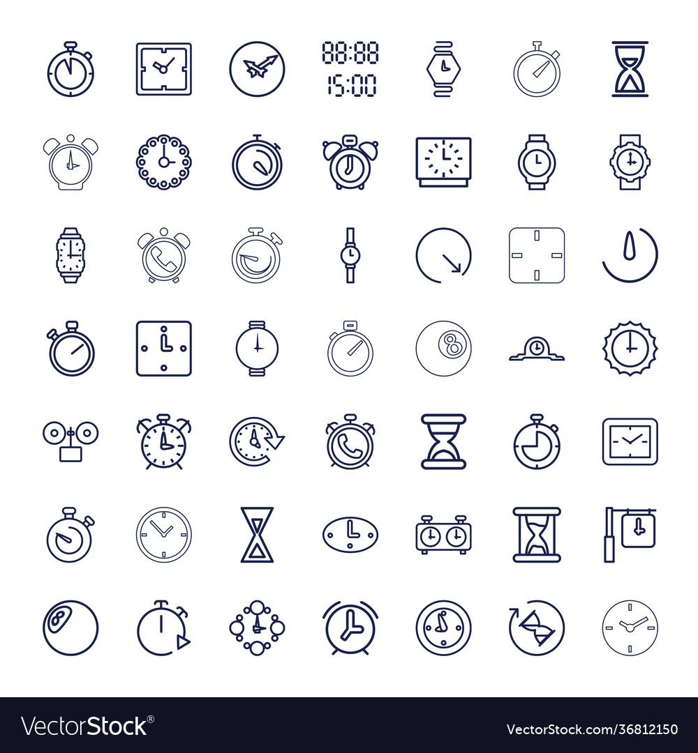 Timer Icons Lizenzfreies Vektorbild - VectorStock
