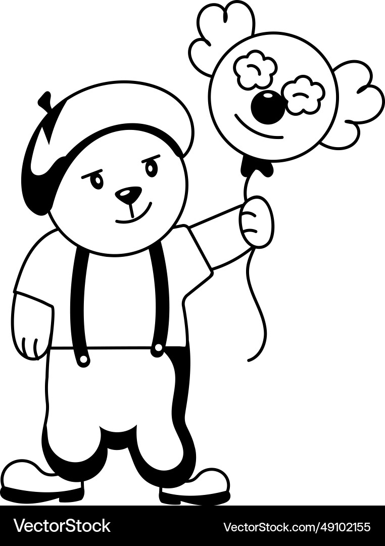 Clown Balloon Royalty Free Vector Image Vectorstock