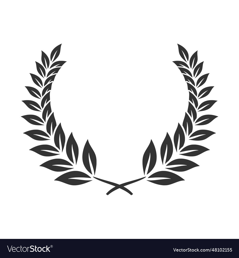 Laurel wreath black and white Royalty Free Vector Image