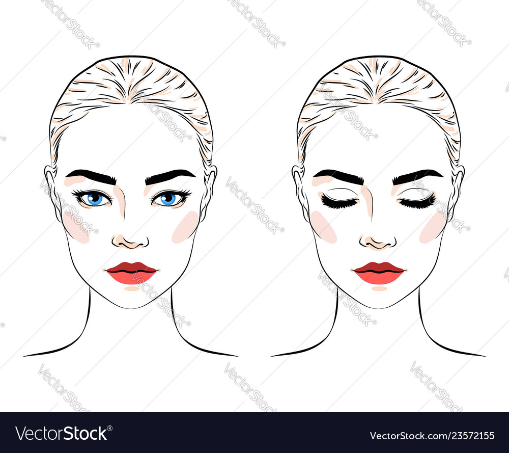 Set of beautiful woman with bun hairstyle vector image Set of beautiful woman with bun hairstyle