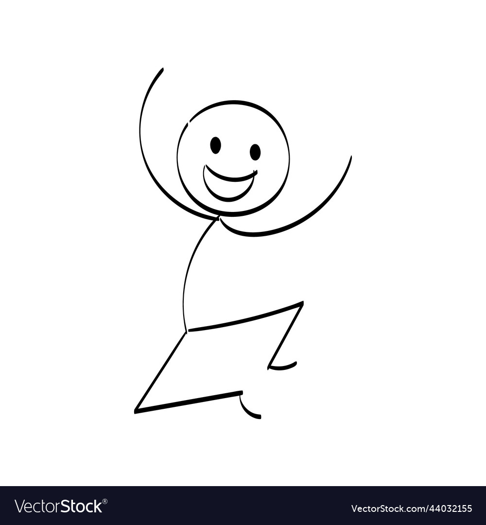 Cute stickman Royalty Free Vector Image - VectorStock