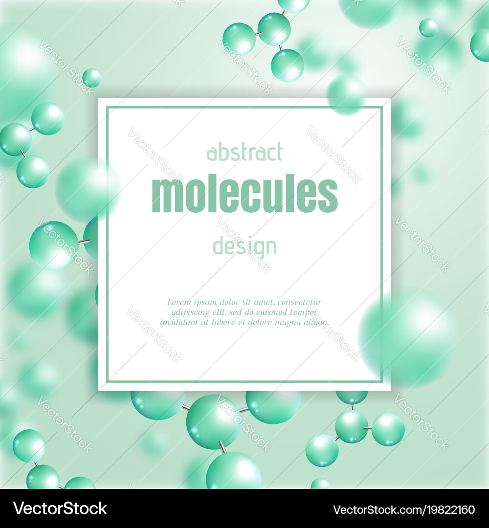 Abstract molecules background Royalty Free Vector Image