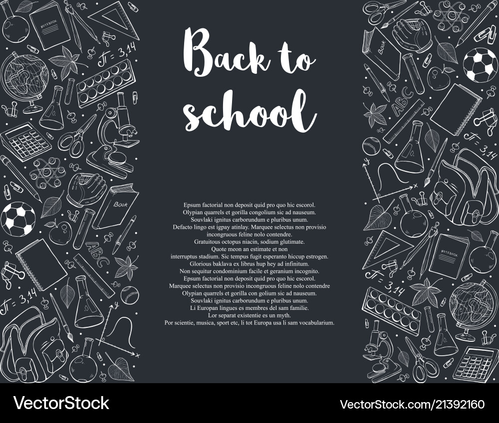 Back to school composition Royalty Free Vector Image